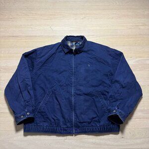 Vintage Polo Ralph Lauren Navy Harrington Jacket Zip XXL 90s-00s